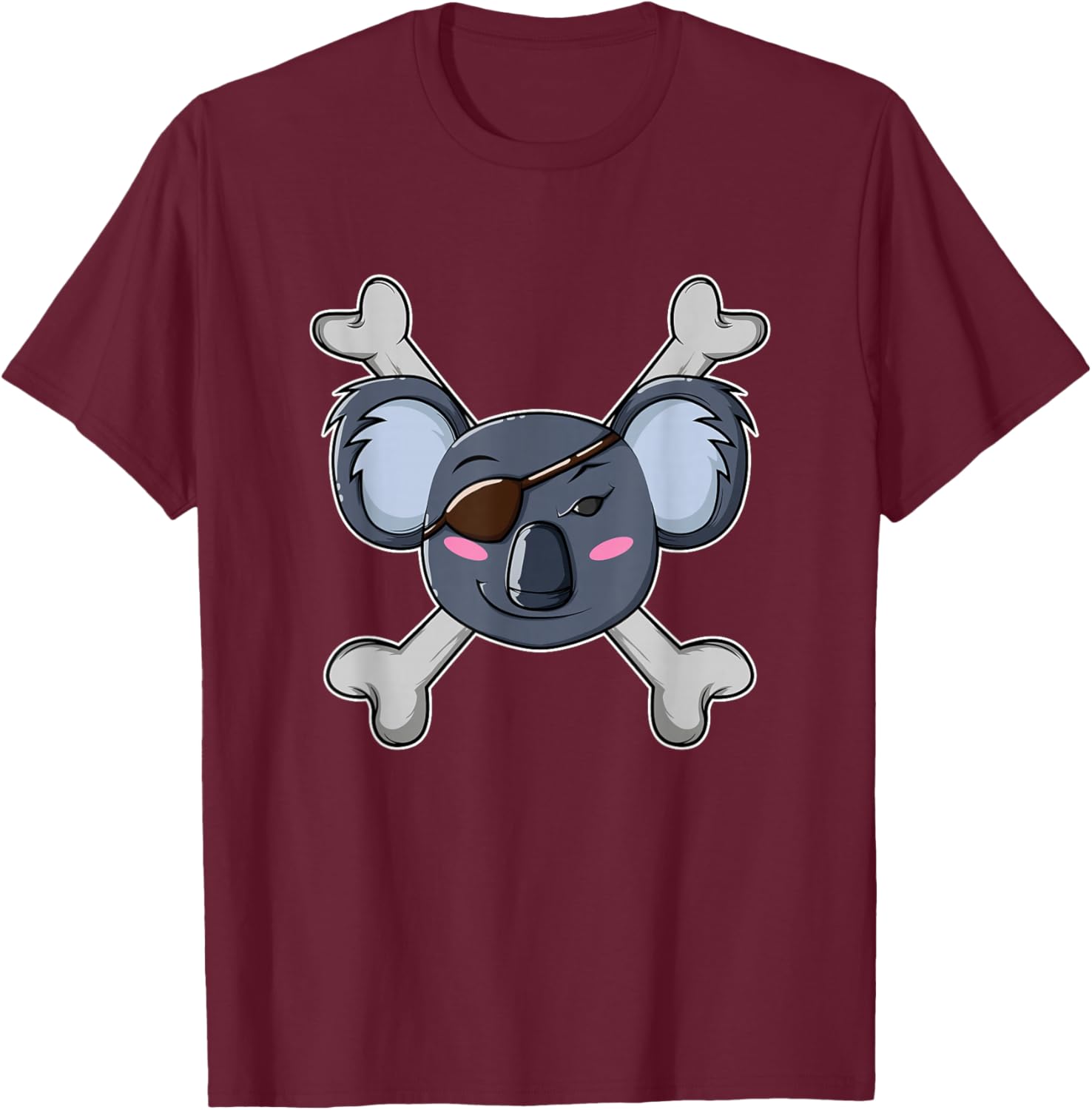 Koala Pirate T-Shirt - T-Shirt | Maroon