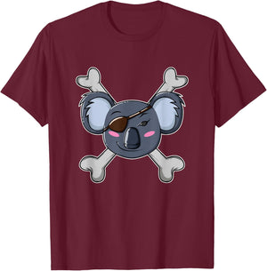 Koala Pirate T-Shirt - T-Shirt | Maroon