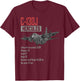 American C-130J Super Hercules military transport aircraft T-Shirt - T-Shirt | Maroon