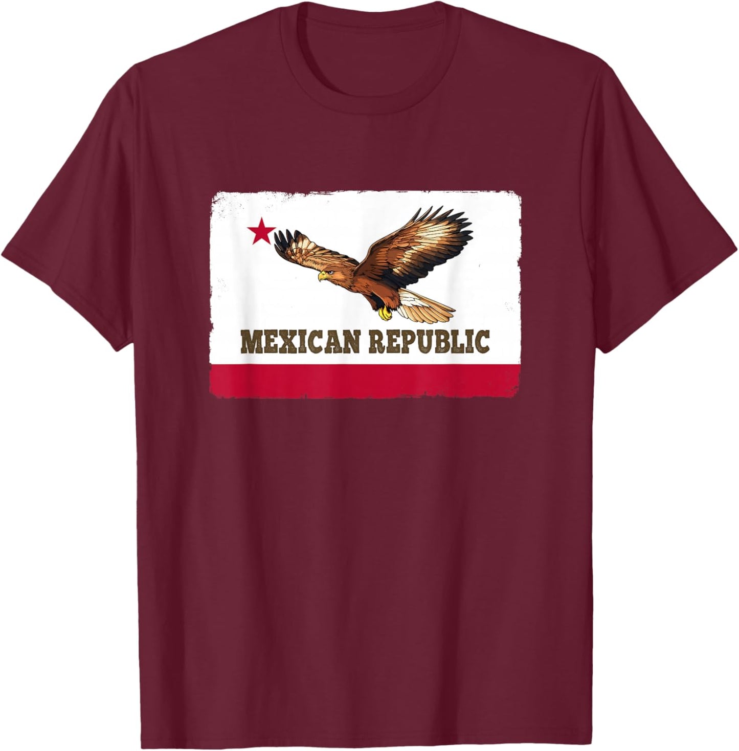 Mexican Republic - California Republic T-Shirt - T-Shirt | Maroon