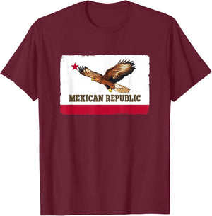 Mexican Republic - California Republic T-Shirt - T-Shirt | Maroon
