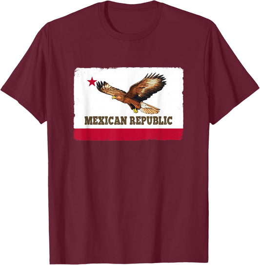 Mexican Republic - California Republic T-Shirt - T-Shirt | Maroon
