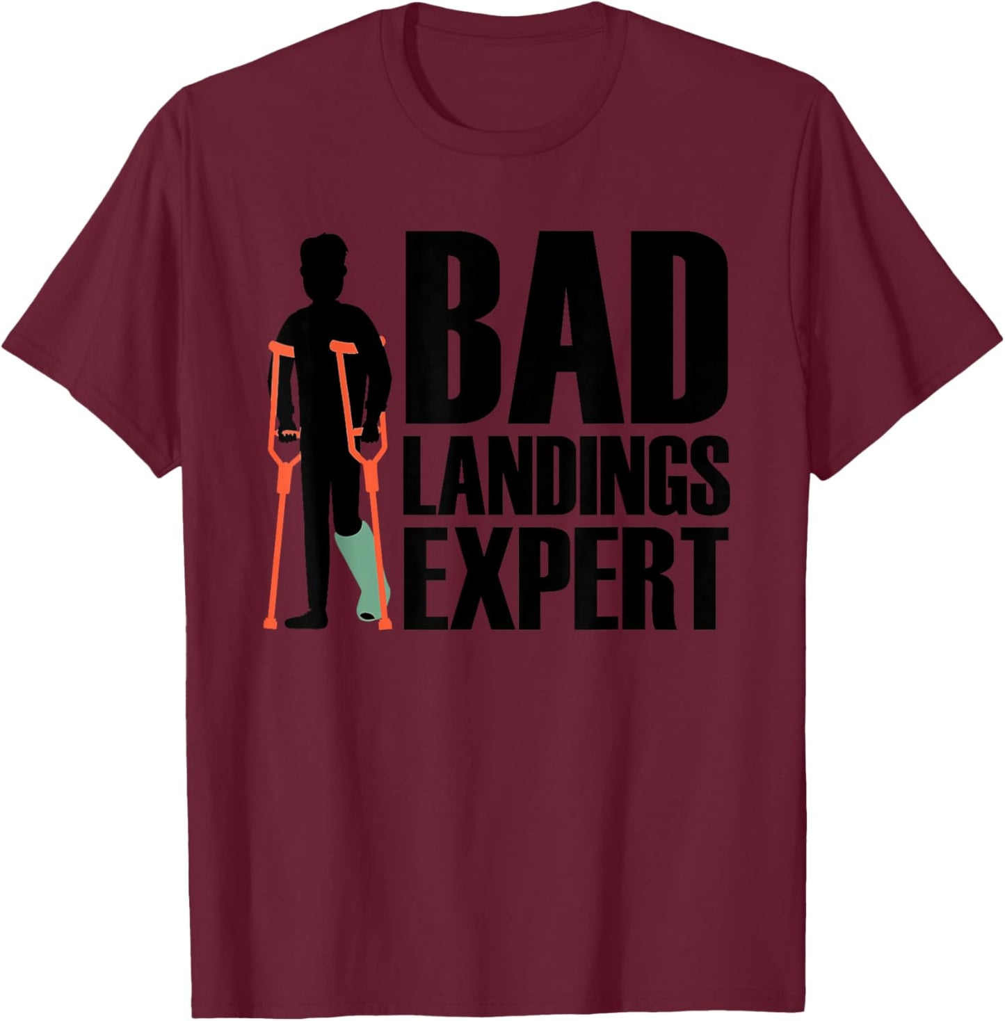 Cool Broken Leg Art Women Foot Ankle Knee Broken Leg T-Shirt - T-Shirt | Maroon