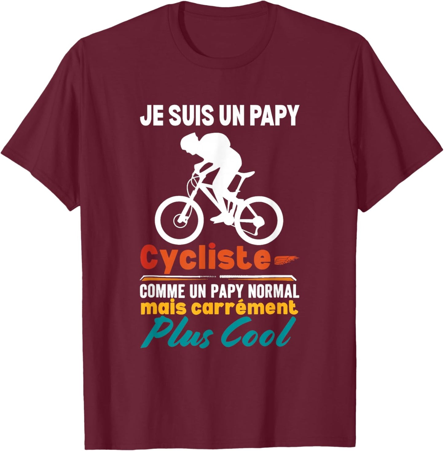 I'm A Grandpa Cycling Bicycle Grandpa Bike T-Shirt - T-Shirt | Maroon