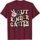 Last Day of Kindergarten Smile Face Peace Out Kindergarten T-Shirt - T-Shirt | Maroon
