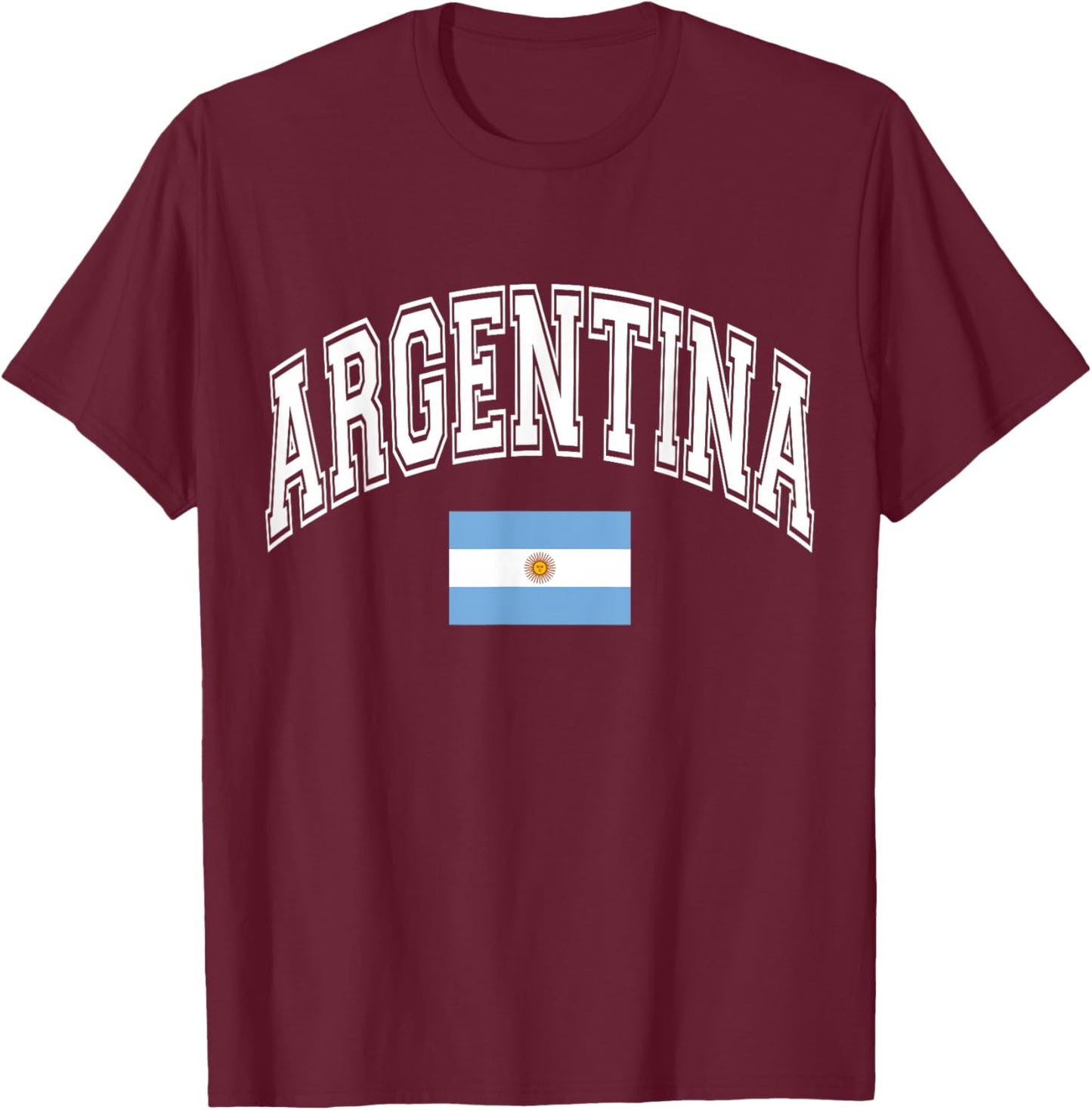 Argentina Argentinian Flag T-Shirt - T-Shirt | Maroon