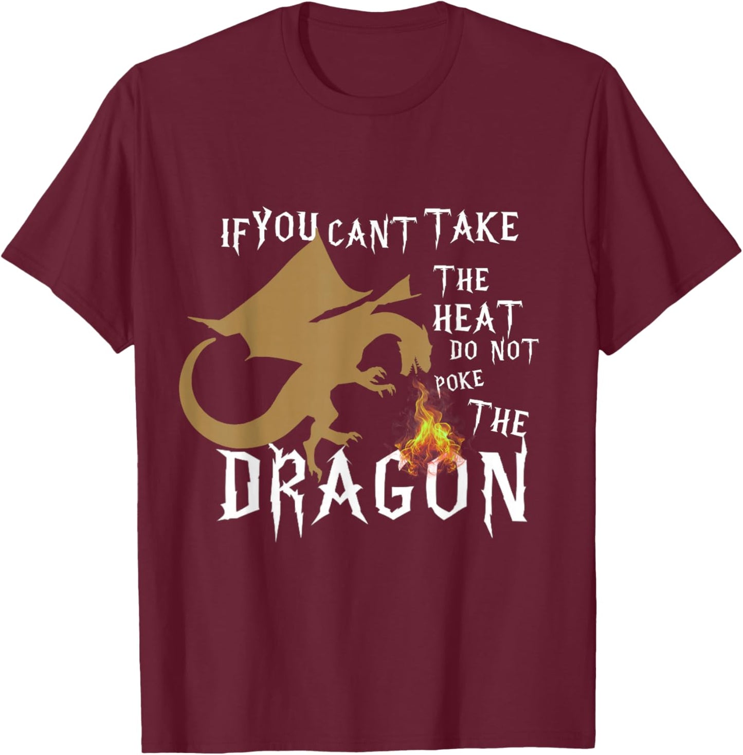 Flying Mythical Creature Cool Dragon Lovers Design T-Shirt - T-Shirt | Maroon