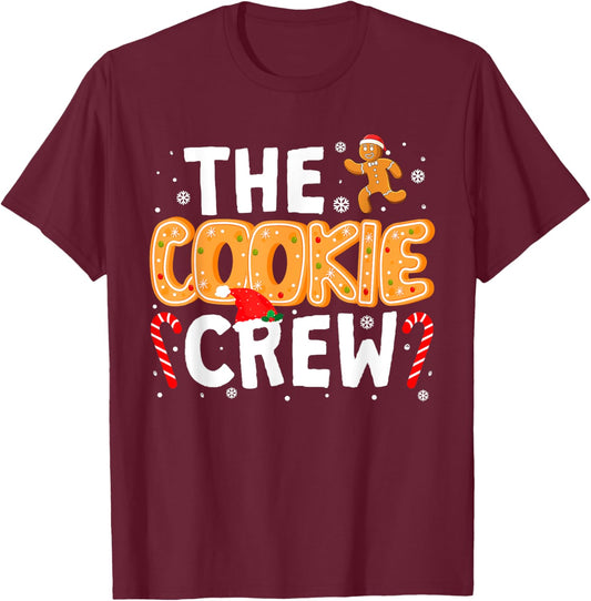The Cookie Crew Christmas Baking Cookie Lover Kids Women T-Shirt - T-Shirt | Maroon