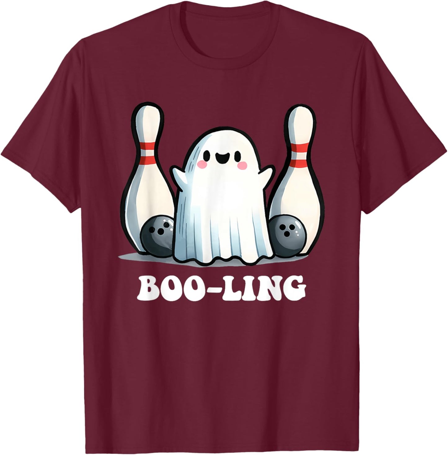 Boo-Ling Funny Boo Appael T-Shirt - T-Shirt | Maroon