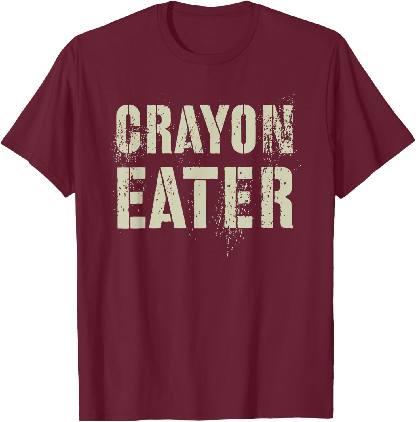 Funny Crayon Eater Proud Military Dad Officer Corp Joke T-Shirt - T-Shirt | Maroon