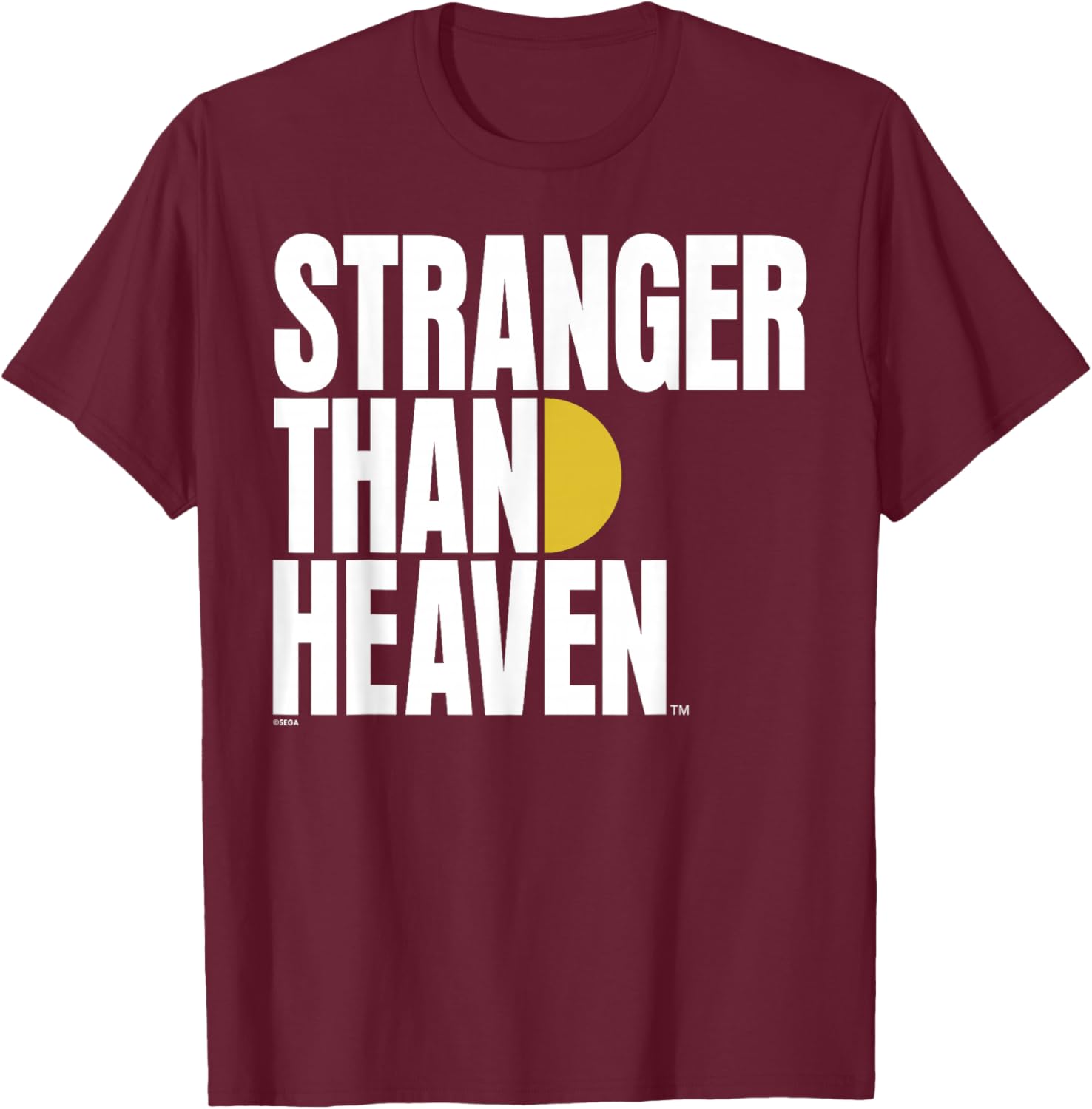 Stranger Than Heaven Logo (White) T-Shirt - T-Shirt | Maroon
