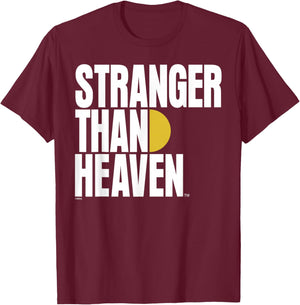 Stranger Than Heaven Logo (White) T-Shirt - T-Shirt | Maroon