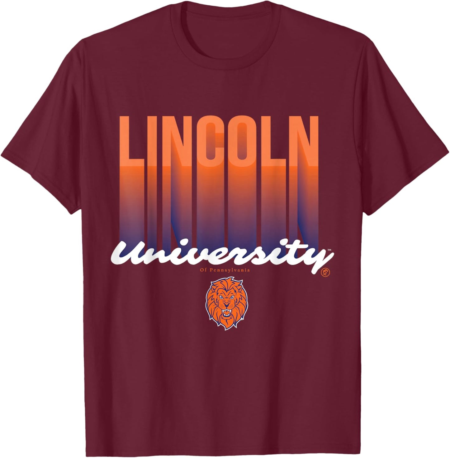The Yard Essentials - Lincoln University PA - LU Fade HBCU T-Shirt - T-Shirt | Maroon