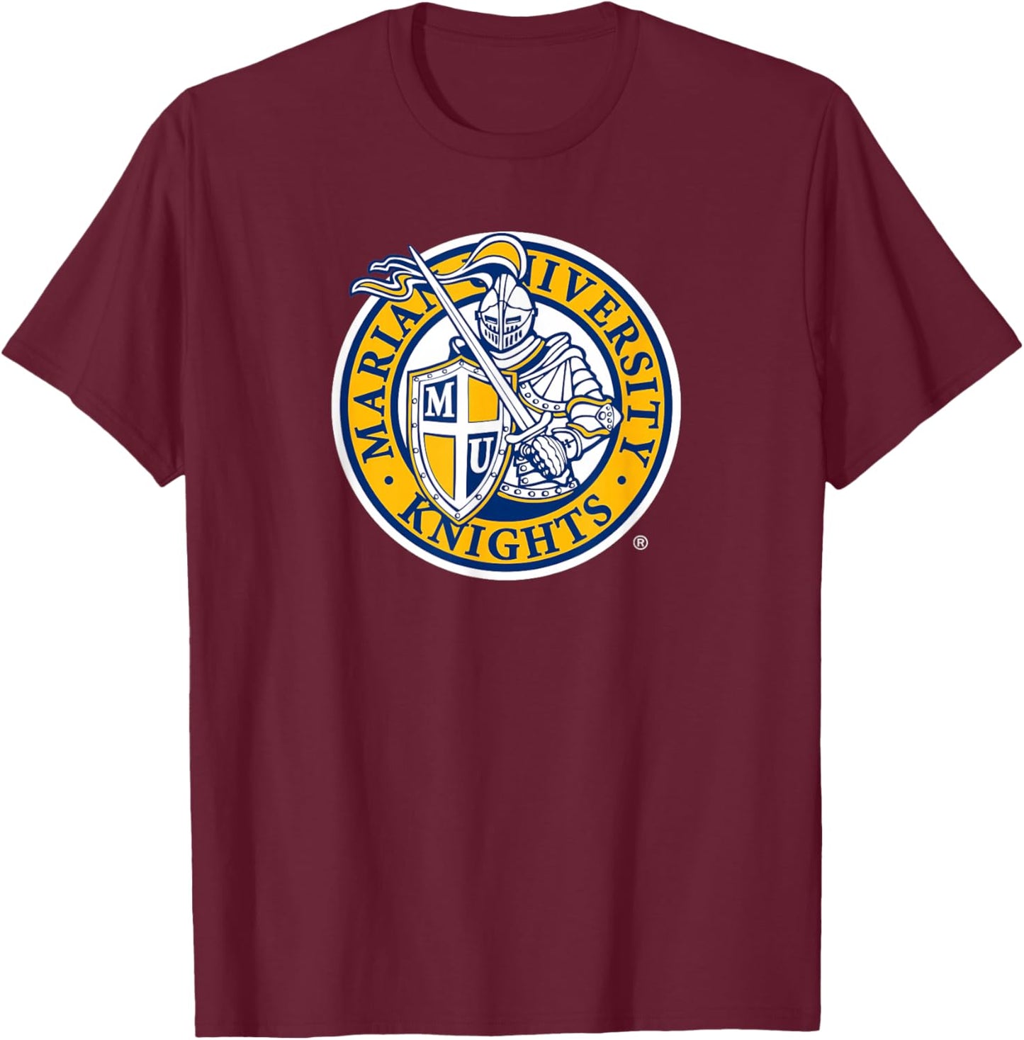 Marian University Knights Primary Logo T-Shirt - T-Shirt | Maroon