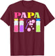 Papa Wands Bubble Themed Birthday Family Party Matching T-Shirt - T-Shirt | Maroon