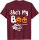 She's My Boo Matching Halloween Pajama Couples He's My Boo T-Shirt - T-Shirt | Maroon