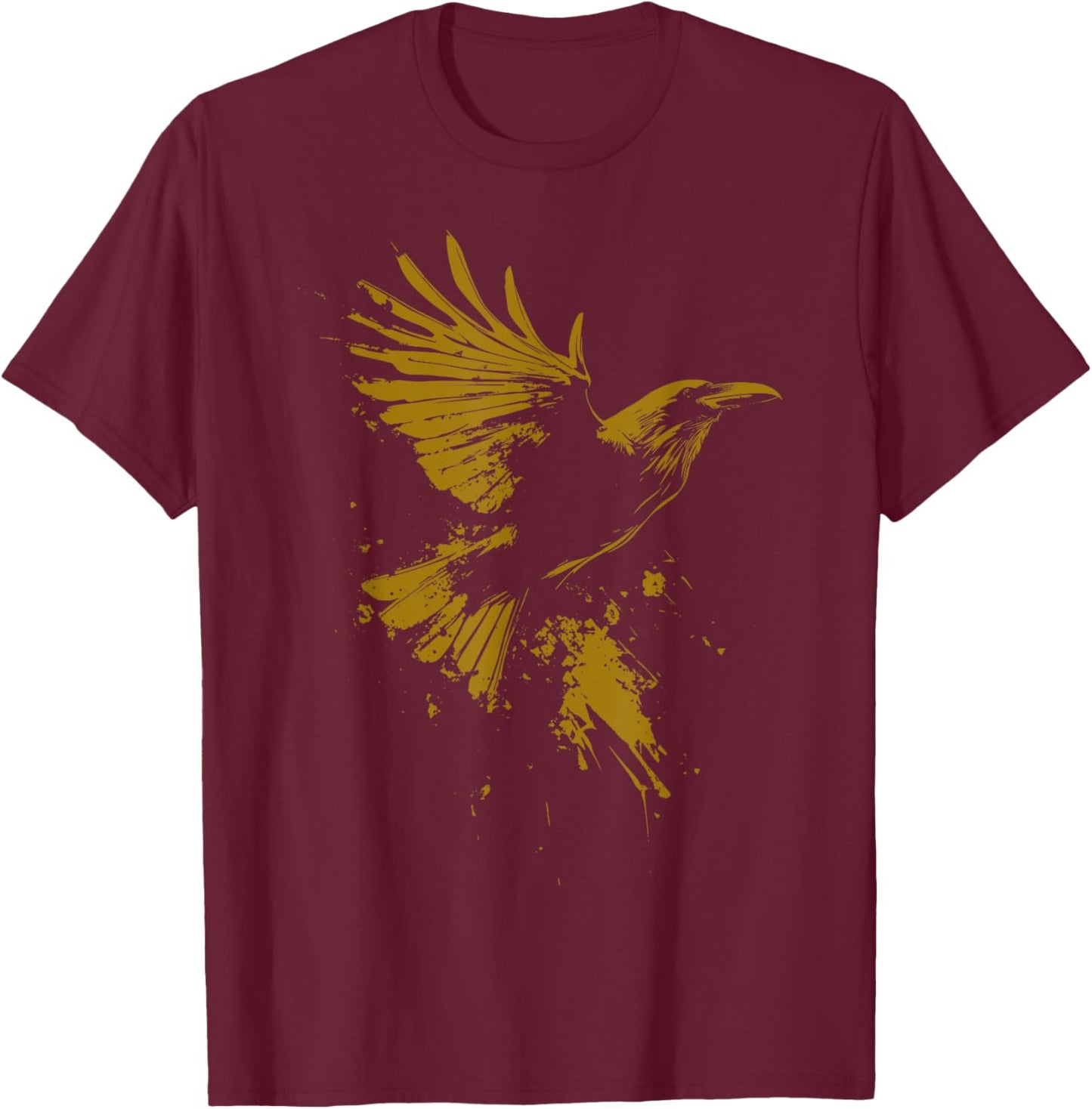 Raven Crow T-Shirt - T-Shirt | Maroon