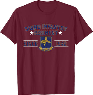 502nd Infantry Regiment Veteran Military Father Day Xmas T-Shirt - T-Shirt | Maroon