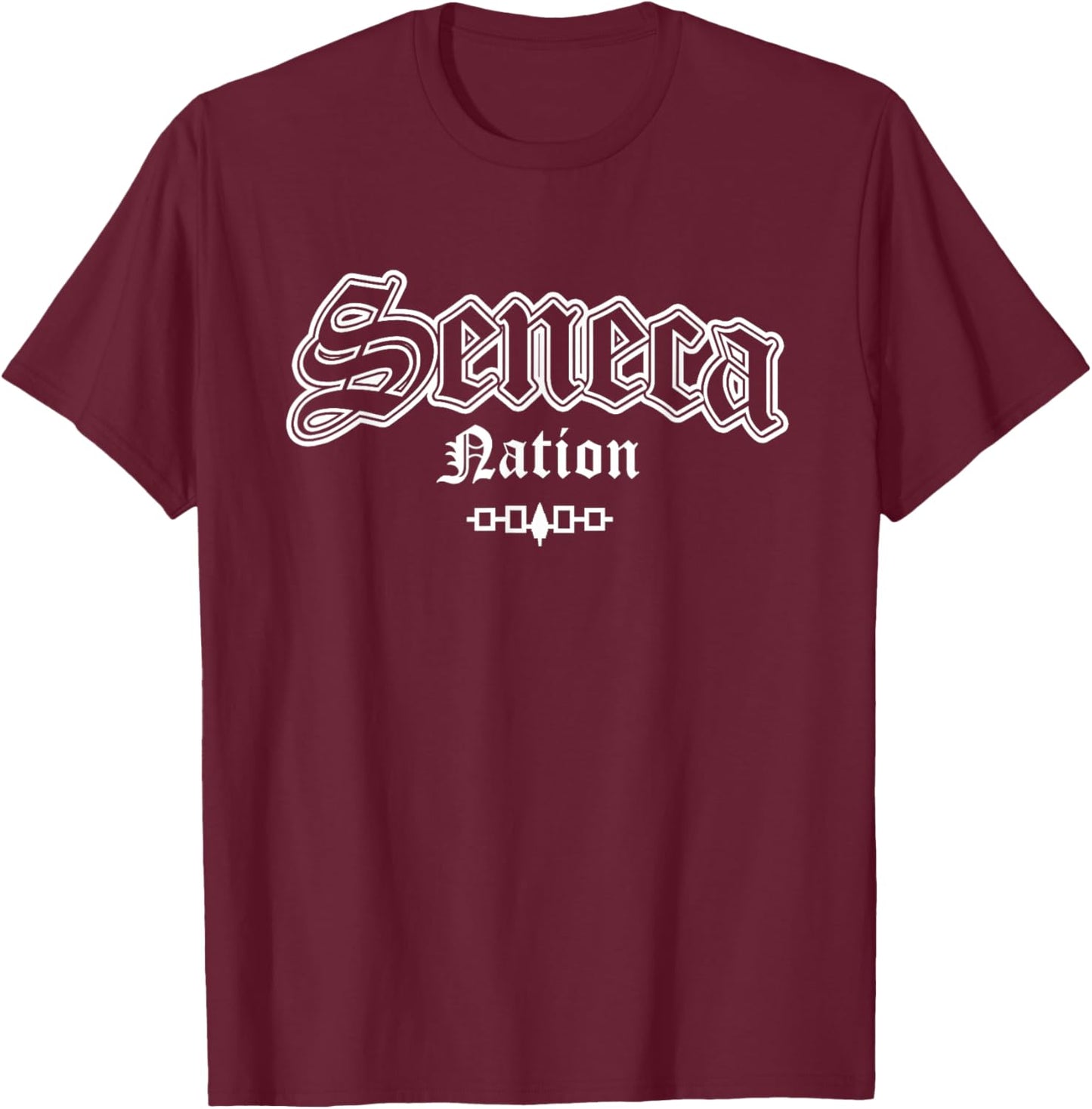 Seneca Nation Iroquois Flag Native American Indian T-Shirt - T-Shirt | Maroon