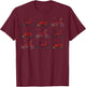 9 Bikes: Brompton, Birdy, Alex Moulton T-Shirt - T-Shirt | Maroon