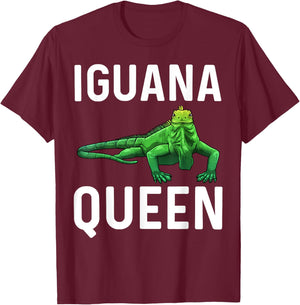 Funny Iguana Art For Girls Women Lizard Reptile Iguana Lover T-Shirt - T-Shirt | Maroon
