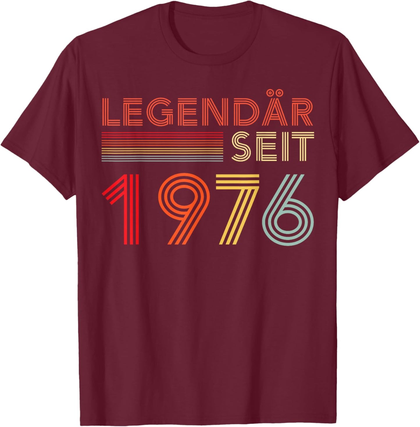 1976 Birthday Man 50th Decoration Funny 50s 50th Birthday T-Shirt - T-Shirt | Maroon