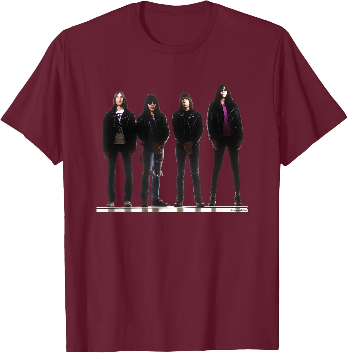The Ramones Mondo Bizarro Photo by George DuBose T-Shirt - T-Shirt | Maroon