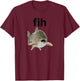 Fih Funny Fish Fih Fishing Fih Men's T-Shirt - T-Shirt | Maroon