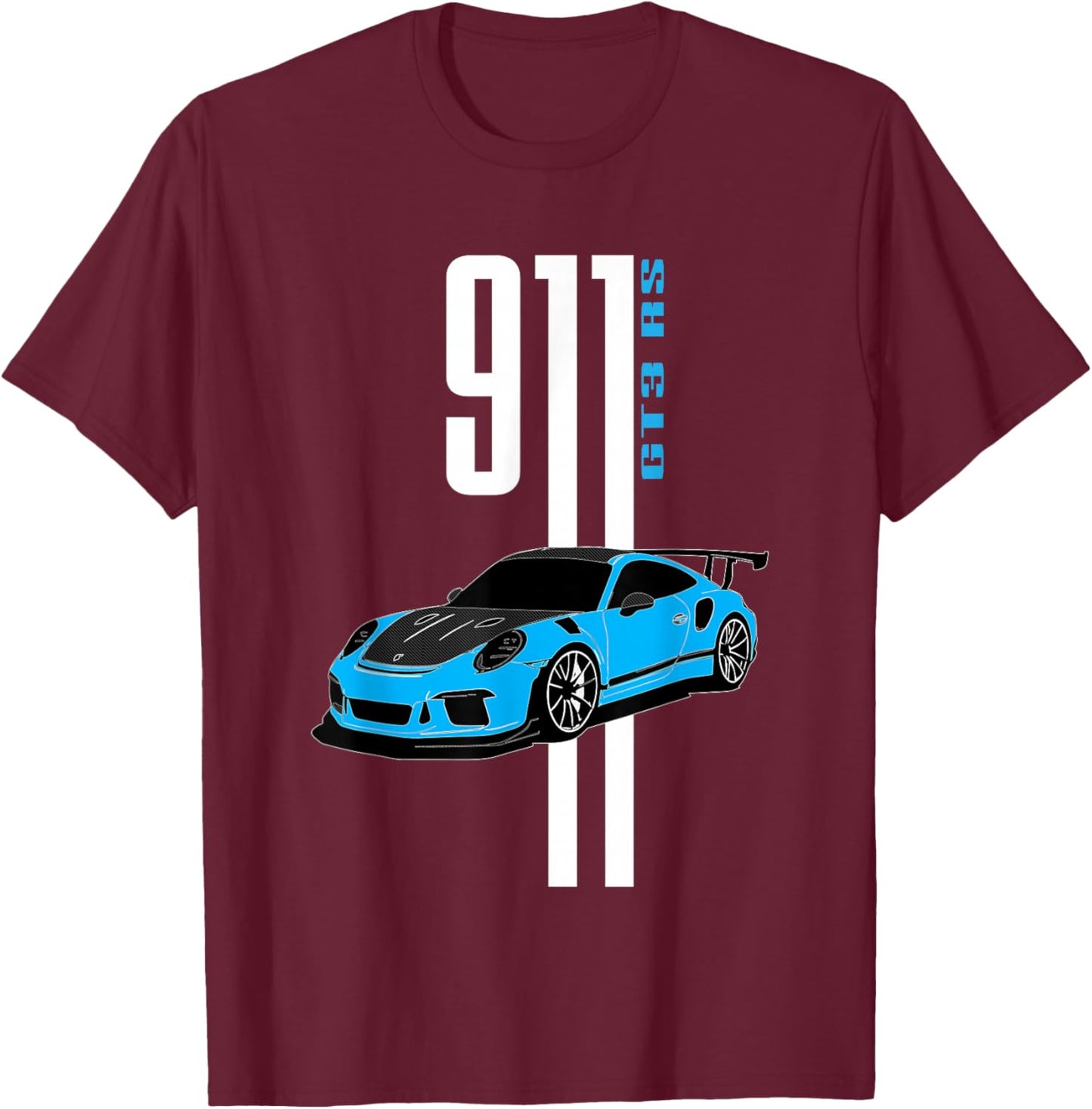 Driftauto Iconic 911 GT3 RS Mechanic Engineer Garage SE T-Shirt - T-Shirt | Maroon