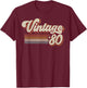 Vintage 1980 Retro Sunset Classic 46-Year-Old 46th Birthday T-Shirt - T-Shirt | Maroon