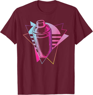 Bartender Mixologist 80's 90s Retro Vintage T-Shirt - T-Shirt | Maroon