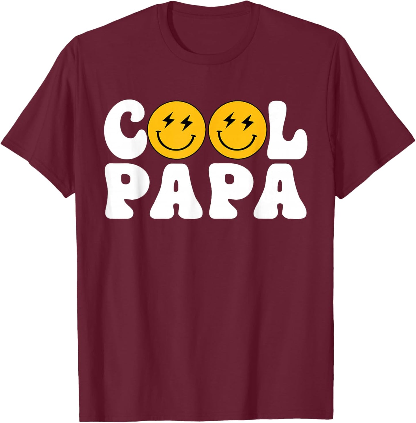 Papa One Happy Dude Birthday Theme Family Matching T-Shirt - T-Shirt | Maroon