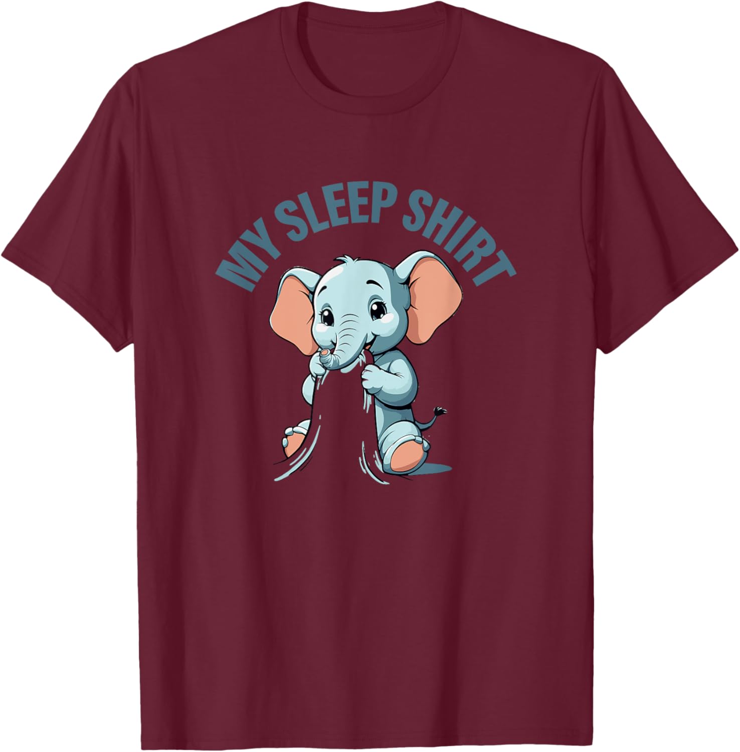 My Sleep Shirt Elephant Pyjamas Pajamas Nightshirt Elephant T-Shirt - T-Shirt | Maroon