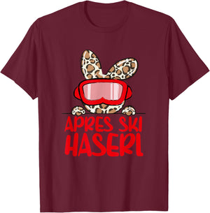 apreski Haserl, Skier Apresskiparty Leoprint T-Shirt - T-Shirt | Maroon