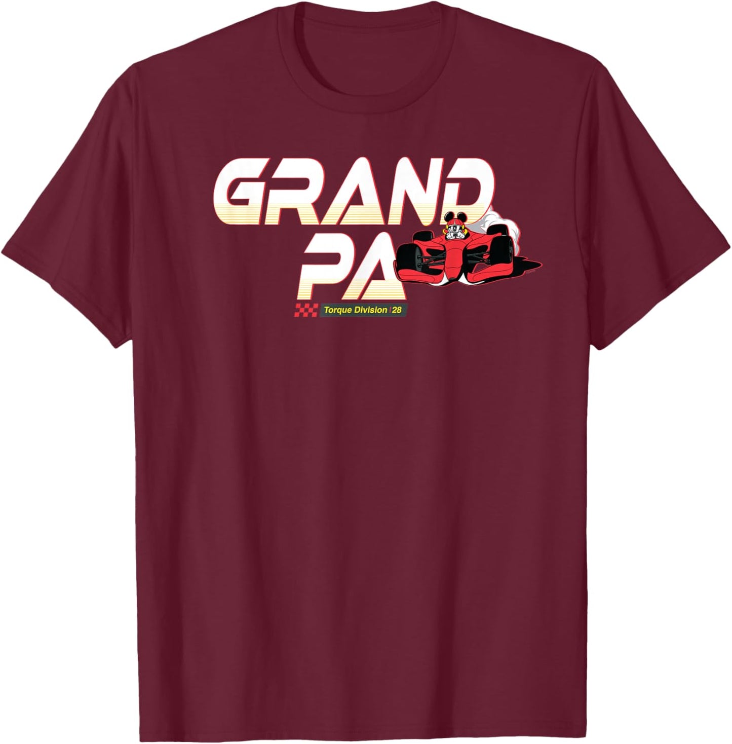 Disney Racing Grandpa Family Trip Race Car Vacation Matching T-Shirt - T-Shirt | Maroon