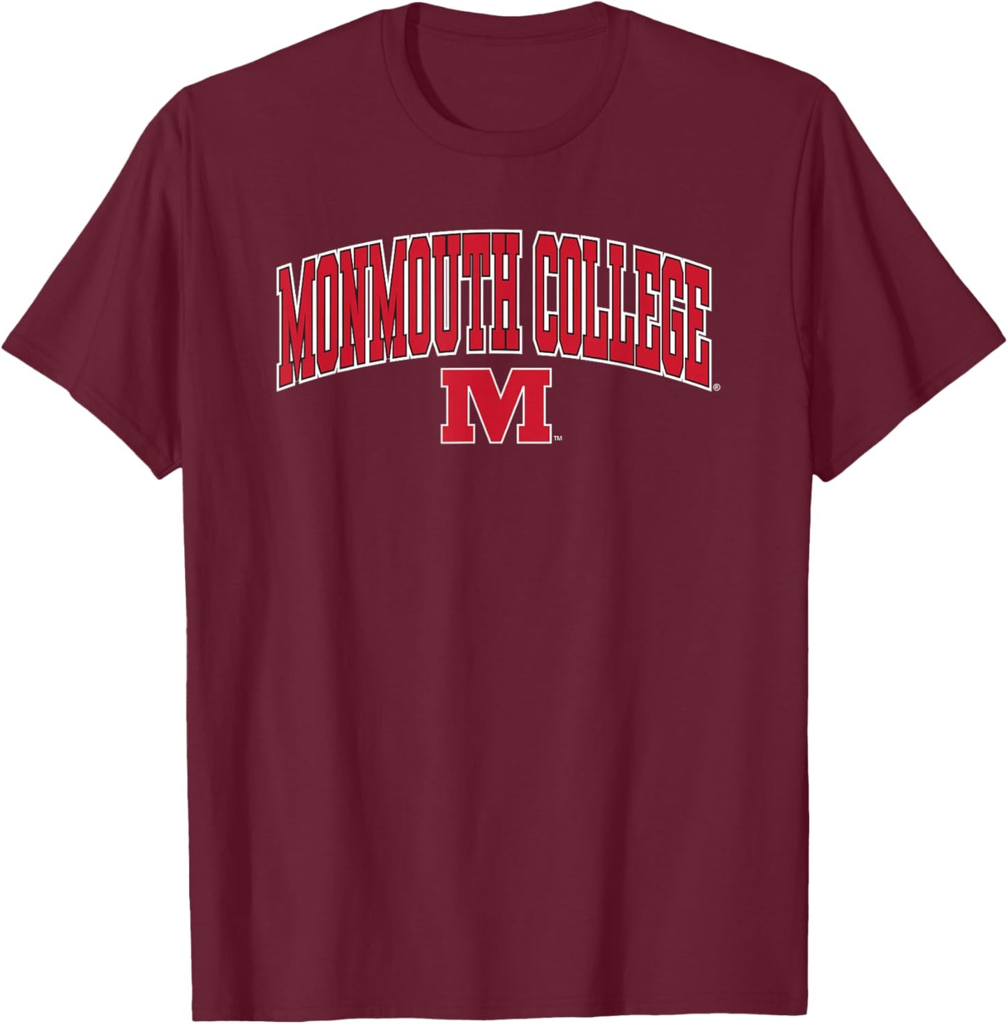 Monmouth College Fighting Scots Arch Over Black T-Shirt - T-Shirt | Maroon