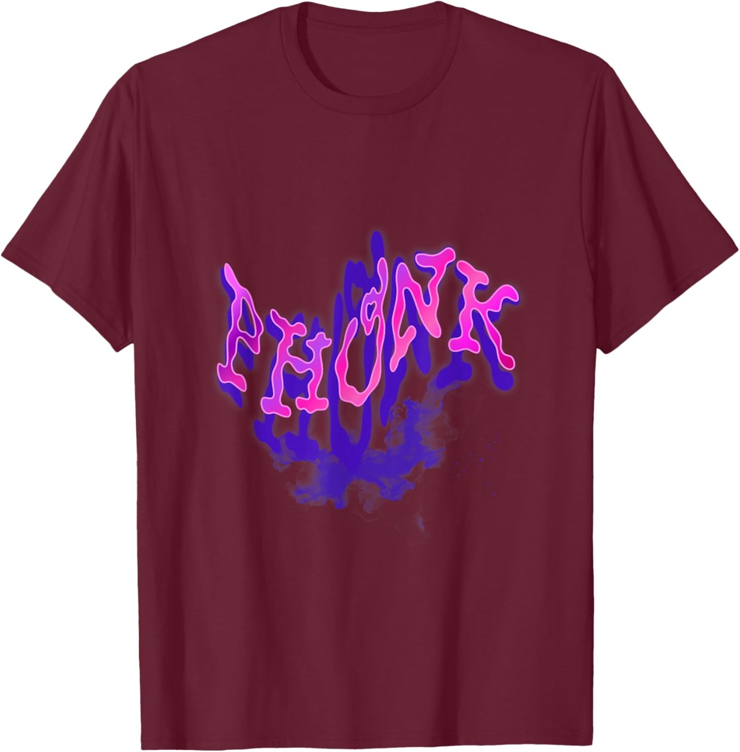 Vibrant Phonk Music Psychedelic Rave Aesthetic Culture Vibes T-Shirt - T-Shirt | Maroon
