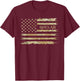Sinclair Desert Camo Distressed American Flag Style T-Shirt - T-Shirt | Maroon