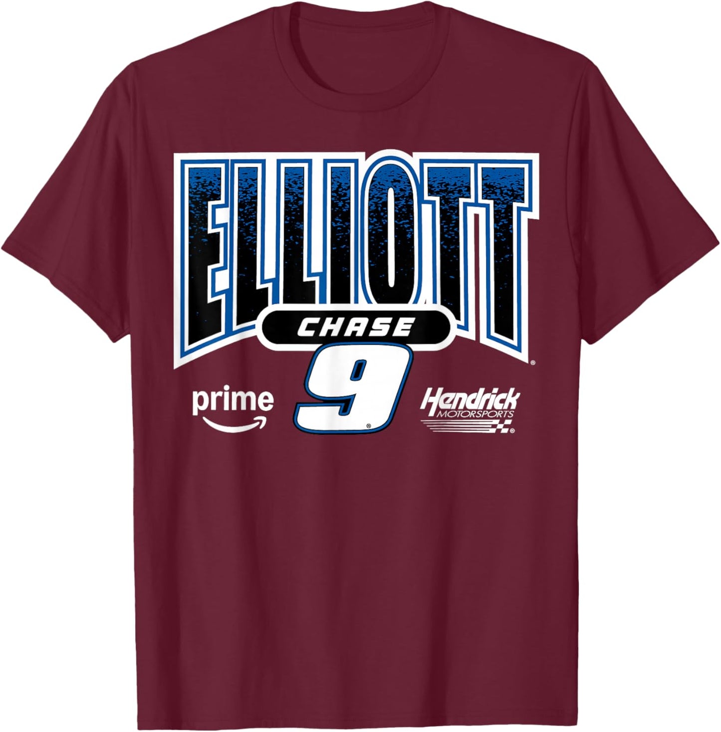 NASCAR - Chase Elliott #9 Prime - Hendrick Motorsports T-Shirt - T-Shirt | Maroon