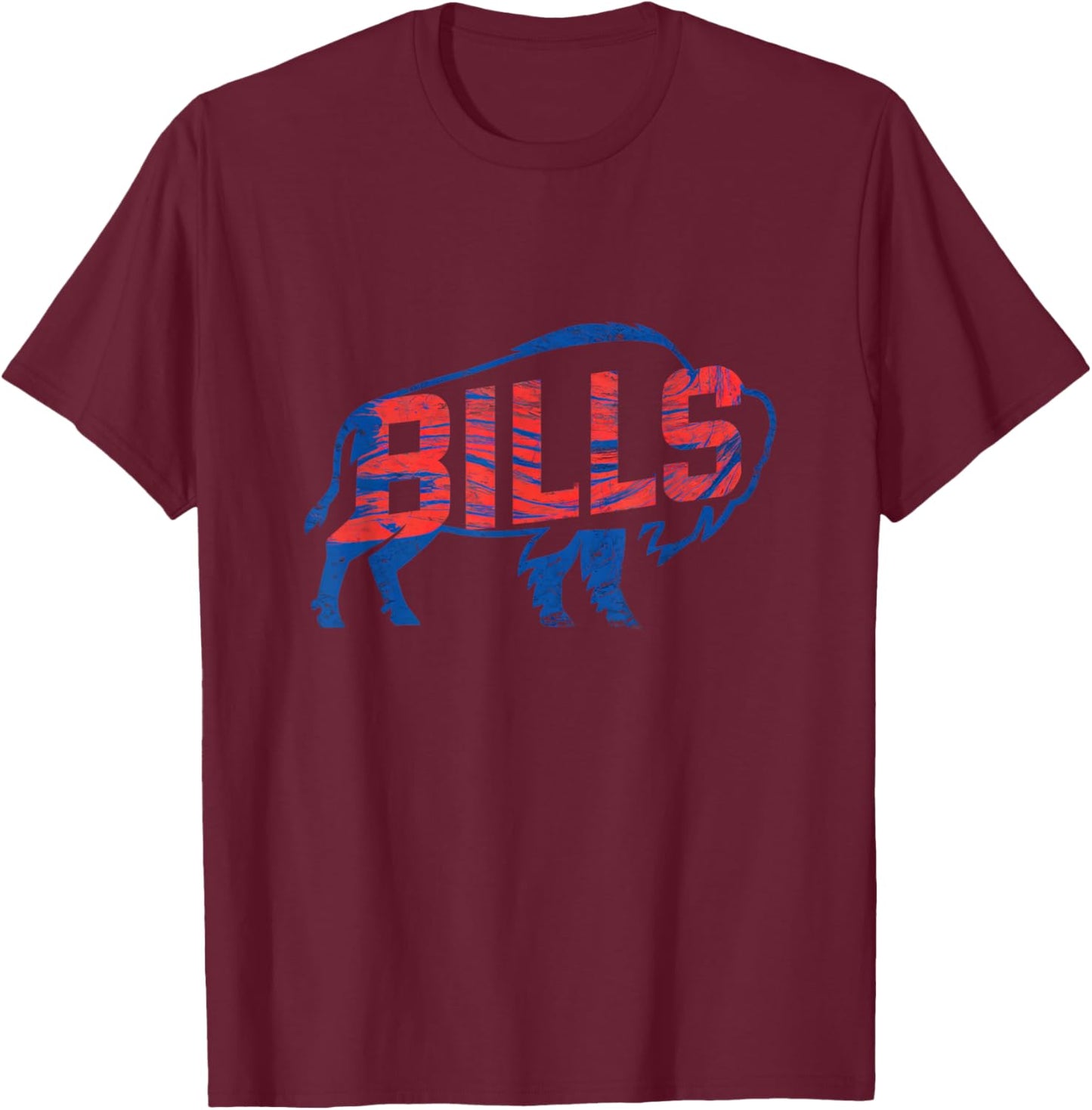 Retro Buffalo Name Personalized Women Kid T-Shirt - T-Shirt | Maroon