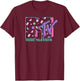 MTV 90s Logo Pattern T-Shirt - T-Shirt | Maroon