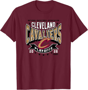 NBA Official 2026 Playoffs Cleveland Cavaliers Next T-Shirt - T-Shirt | Maroon