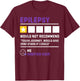 Would not Recommend Seizure Support Epilepsy Awareness T-Shirt - T-Shirt | Maroon