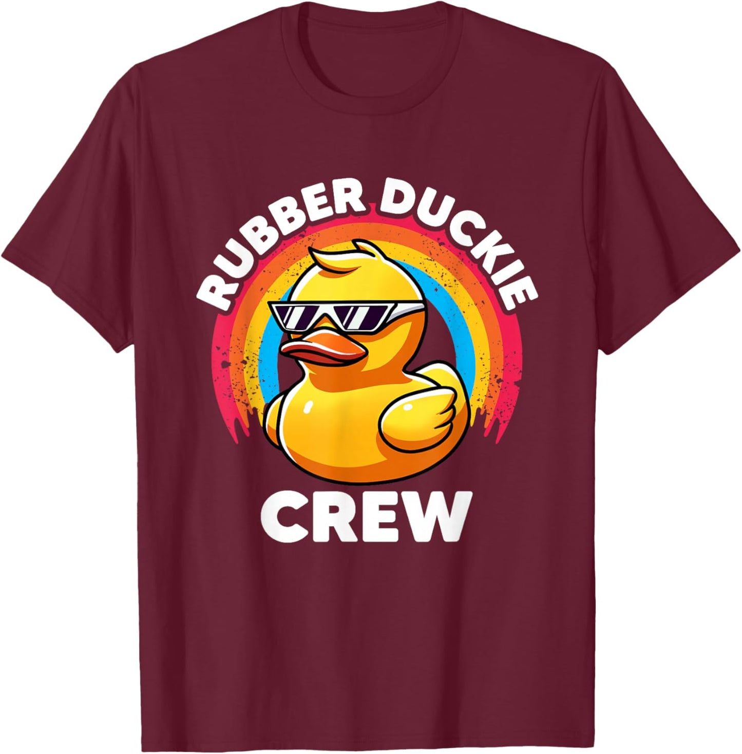 Rubber Duckie Crew I Love Ducks Lovers Funny Rubber Duck T-Shirt - T-Shirt | Maroon