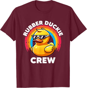 Rubber Duckie Crew I Love Ducks Lovers Funny Rubber Duck T-Shirt - T-Shirt | Maroon