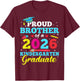 Proud Brother of 2026 Kindergarten Graduate Back to School T-Shirt - T-Shirt | Maroon