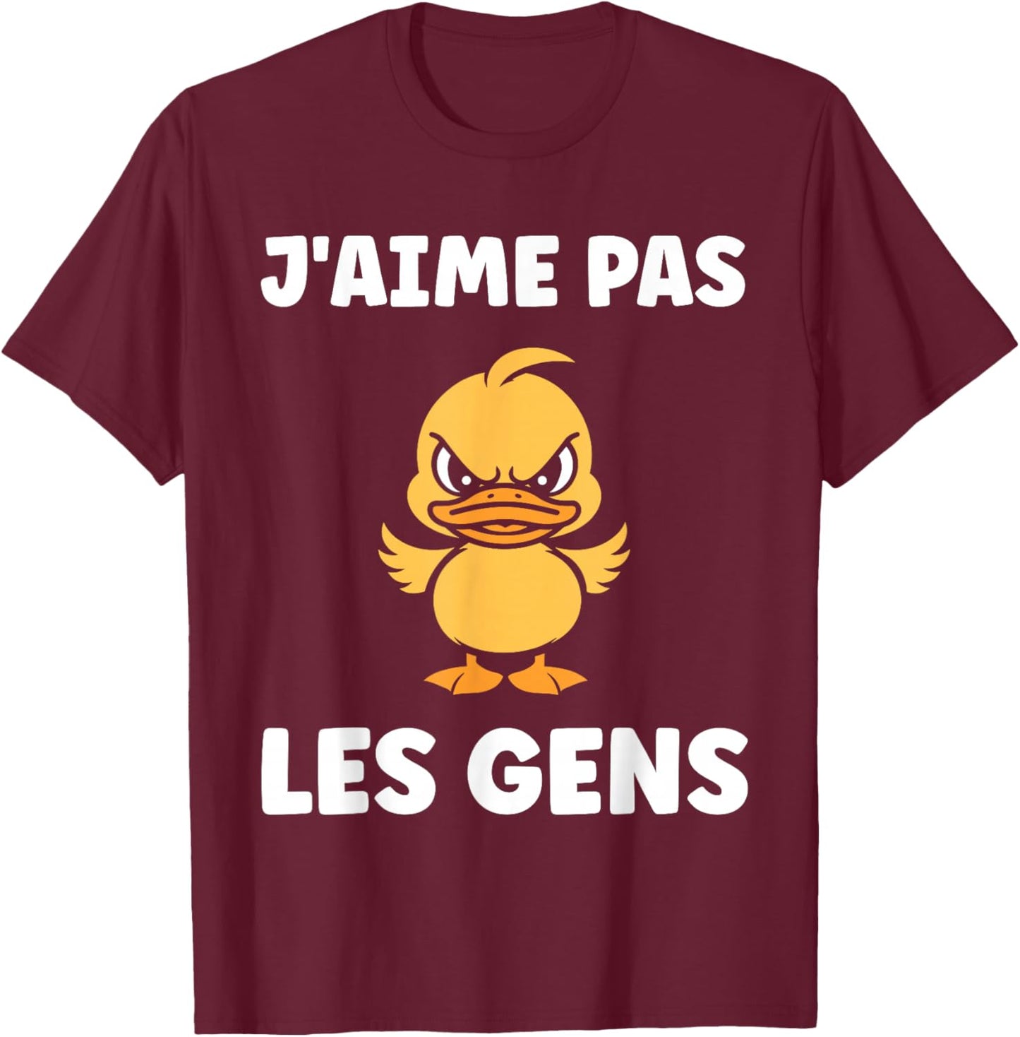 Funny Duck Cute Grunt Funny I Love Not People T-Shirt - T-Shirt | Maroon