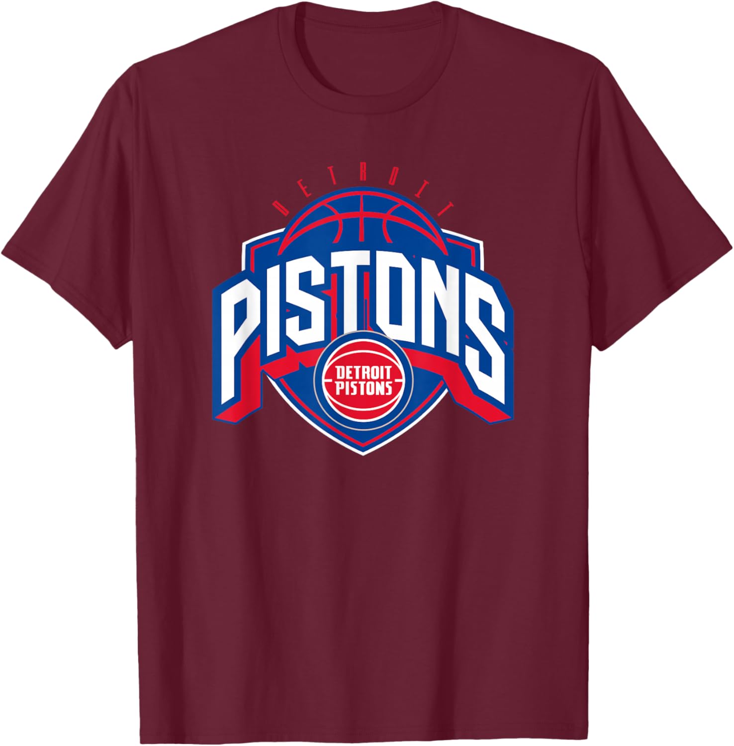 NBA Official Detroit Pistons Kickout T-Shirt - T-Shirt | Maroon