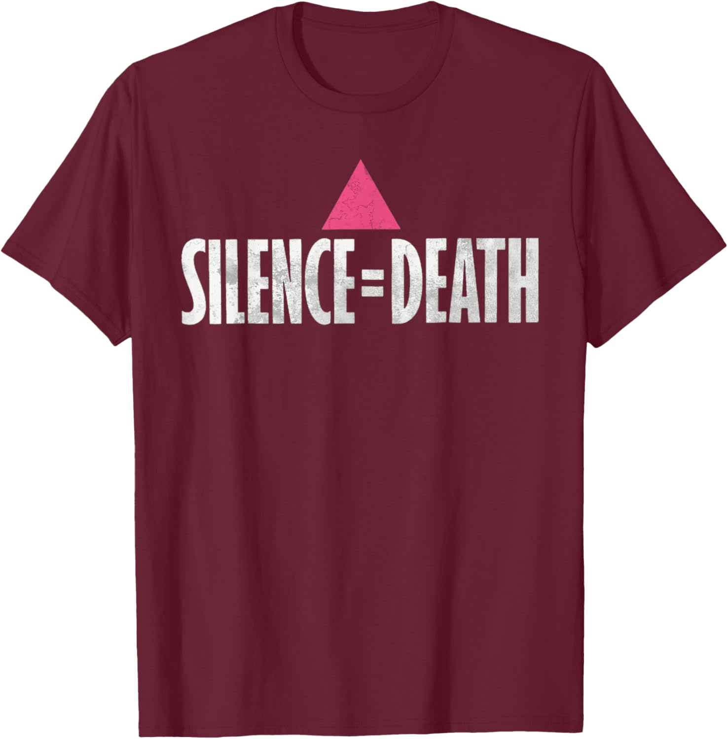 LGBTQ Shirt Men Women Gay Pride Gift Equality Silence Death T-Shirt - T-Shirt | Maroon