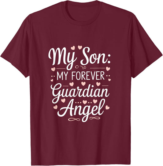 Son My Angel Memorial Remembrance Love T-Shirt - T-Shirt | Maroon